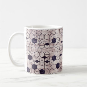 Mug Géométrie isométrique motif grungy transparente