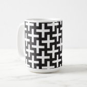 Mug Géométrie noir et blanc (Devant gauche)