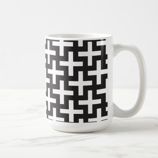 Mug Géométrie noir et blanc (Droite)