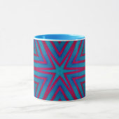 Mug Géométrie rouge étoile et bleu (Centre)