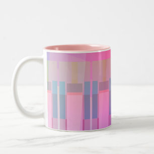 Mug géométrique Abstrait rose