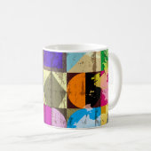 Mug Géométrique Abstraite : contours et échelles (Devant droit)