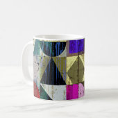 Mug Géométrique Abstraite : contours et échelles (Devant gauche)