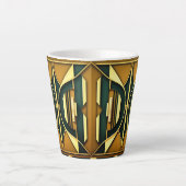 Mug géométrique Art déco 12oz (Devant)
