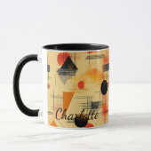 Mug géométrique automne Abstrait - Retro personnal (Gauche)