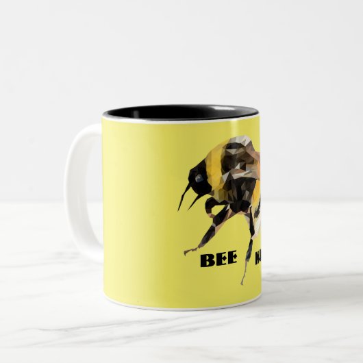 Mug géométrique Bumblebebe Art (Devant gauche)