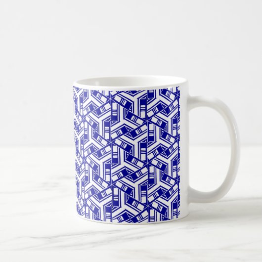 Mug Géométrique en Chine Bleu 01 (Droite)