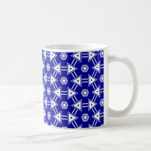 Mug Géométrique en Chine Bleu 02