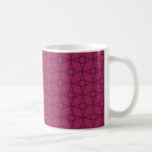 Mug géométrique Funk vintage, Magenta