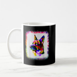 Mug Géométrique GSD Allemand Berger Chien Garçon Tie D