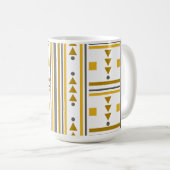 Mug géométrique Jaune moderne (Devant droit)