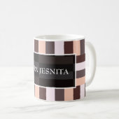 Mug Géométrique Mocha du désert (Devant droit)