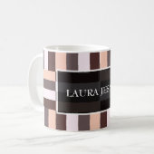 Mug Géométrique Mocha du désert (Devant gauche)