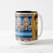 Mug géométrique moderne - Boisson céramique contem (Devant droit)