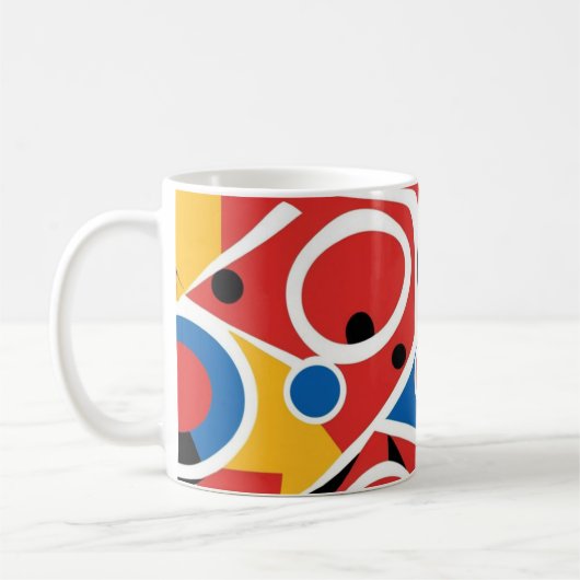 Mug Géométrique Moderne du Milieu du Siècle (Gauche)