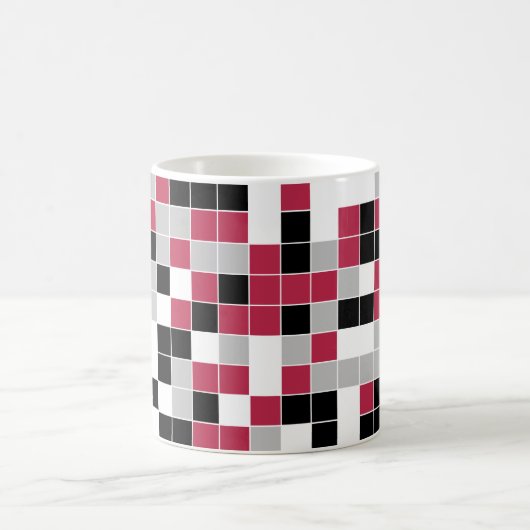 Mug Géométrique moderne Magenta Black Grey (Centre)