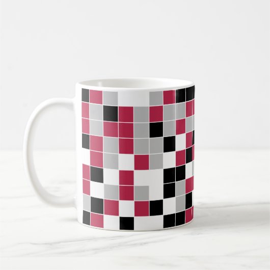 Mug Géométrique moderne Magenta Black Grey (Gauche)