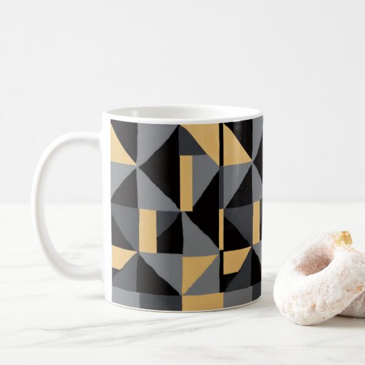 Mug Géométrique Moderne – Style Artisanal (Avec donut)
