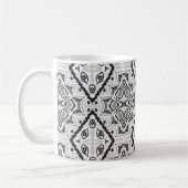 Mug Géométrique, motif, noir et blanc (Gauche)