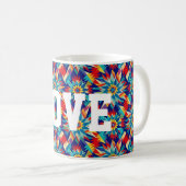 Mug Géométrique Multicolore Énergique et Psychédélique (Devant droit)