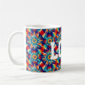 Mug Géométrique Multicolore Énergique et Psychédélique (Gauche)