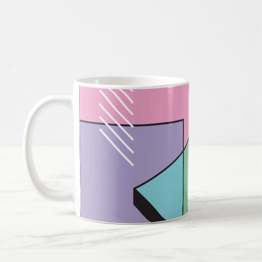 Mug Géométrique postmoderne : composition Abstraite (Gauche)