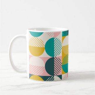 Mug Géométrique rétro : motif vintage moderne.