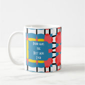 Mug Géométrique rouge, bleu et jaune (Gauche)