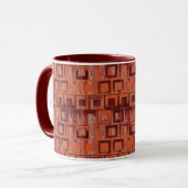 Mug Géométrique rouge et orange (Devant gauche)