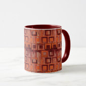 Mug Géométrique rouge et orange (Devant droit)