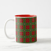 Mug géométrique rouge et vert rétro (Gauche)