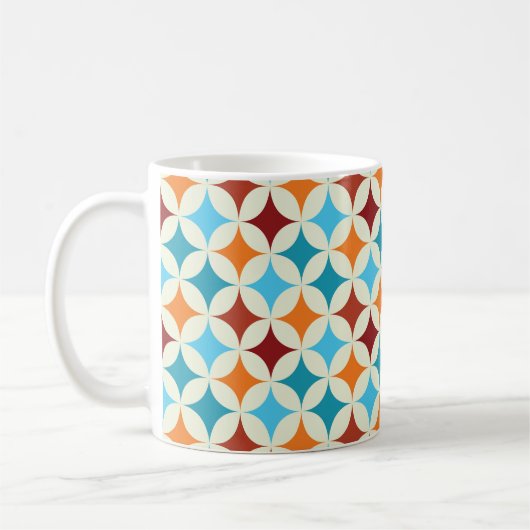 Mug Géométrique stylé : Motif Vintage sans couture (Gauche)