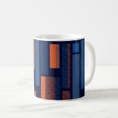 Mug Géométrique urbaine, motif moderne et transparent (Devant droit)
