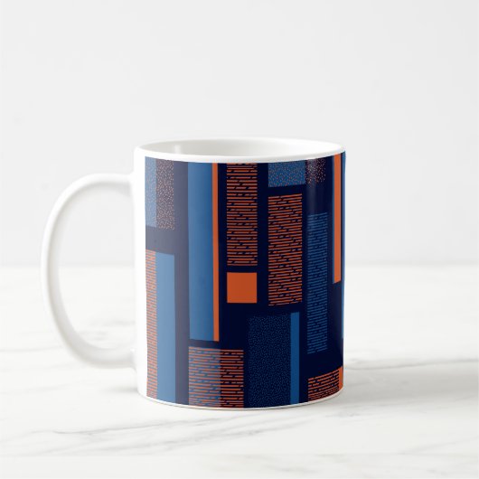 Mug Géométrique urbaine, motif moderne et transparent (Gauche)