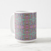 Mug Géométrique vert violet rose (Devant gauche)