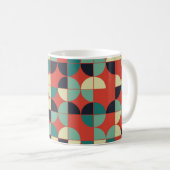 Mug Géométrique Vintage, Motif transparent. (Devant droit)