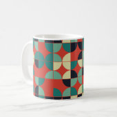 Mug Géométrique Vintage, Motif transparent. (Devant gauche)