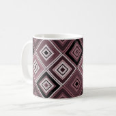 Mug Geometry ethnic patchwork brown burgundy (Devant gauche)