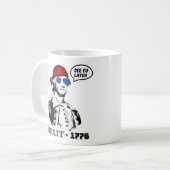 Mug George Washington Brexit 1776 Drapeau UE Lunettes (Devant gauche)