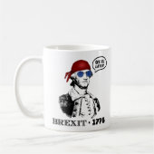 Mug George Washington Brexit 1776 Drapeau UE Lunettes (Gauche)