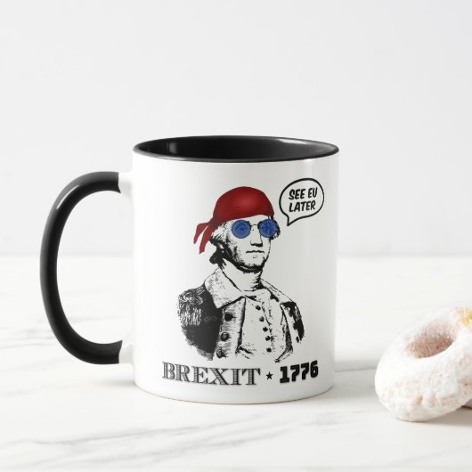 Mug George Washington Brexit 1776 Lunettes de soleil d (Avec donut)