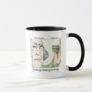 Mug George Washington Bridge & Dentures Drôle cadeau