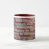 Mug George Washington Citation Sur Le Premier Amendeme (Centre)