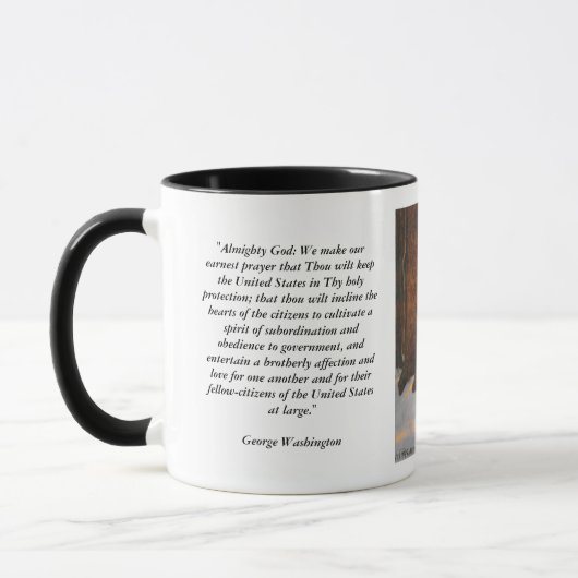 Mug George Washington Prière pour la musique de notre  (Gauche)