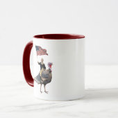 Mug Georges Washington Traverse Une Turquie Thanksgivi (Devant gauche)