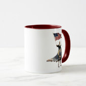 Mug Georges Washington Traverse Une Turquie Thanksgivi (Devant droit)
