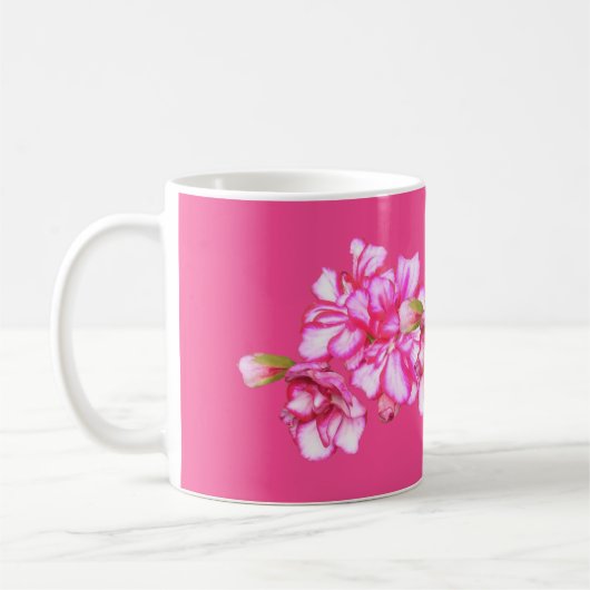 Mug - Geraniums à rayures roses (Gauche)