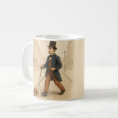 Mug Gerard de Narval walking his pet lobster Coffee Mu (Devant gauche)