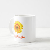 Mug Gerber Daisy Jaune Personnalisé Meilleure Maman Ja (Devant gauche)