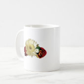 Mug Gerbera blanc Daisy avec Rosebuds (Devant gauche)